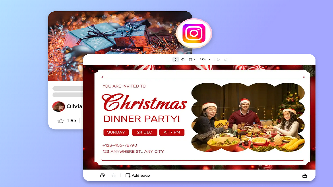 Design Your Own Christmas Cards with Pippit AI Feature